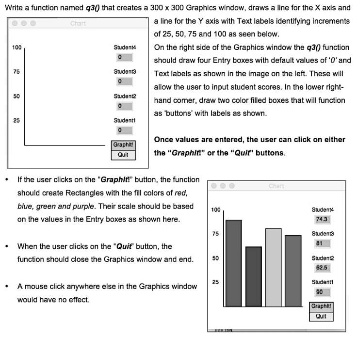 Have to use python and graphics library to create the | Chegg.com