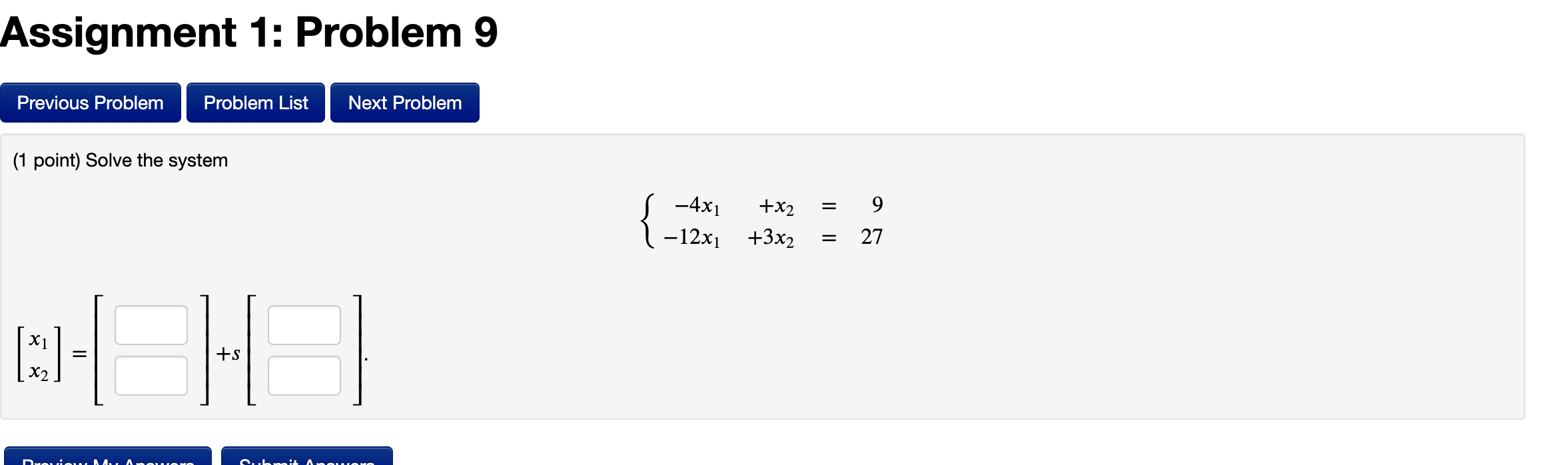 Solved Assignment 1: Problem 9 Previous Problem Problem List | Chegg.com