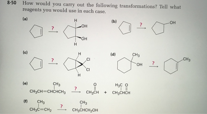 Solved 8-50 How would you carry out the following | Chegg.com