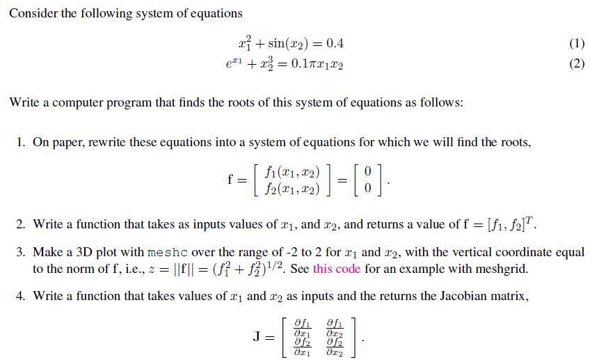 Solved Consider the following system of equations cí + | Chegg.com