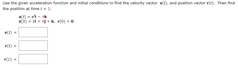 Solved Use the given acceleration function and initial | Chegg.com