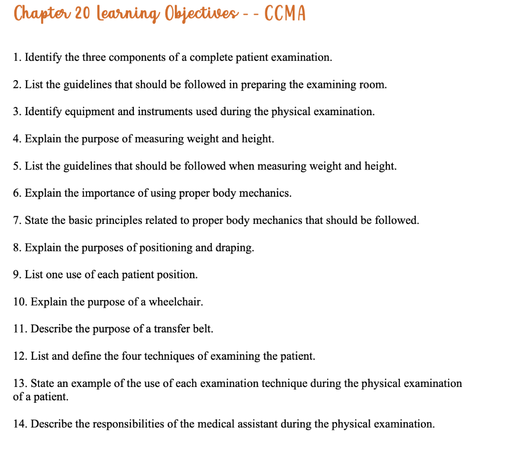 Component specific materials for use in the exam room – What can we help  you with?