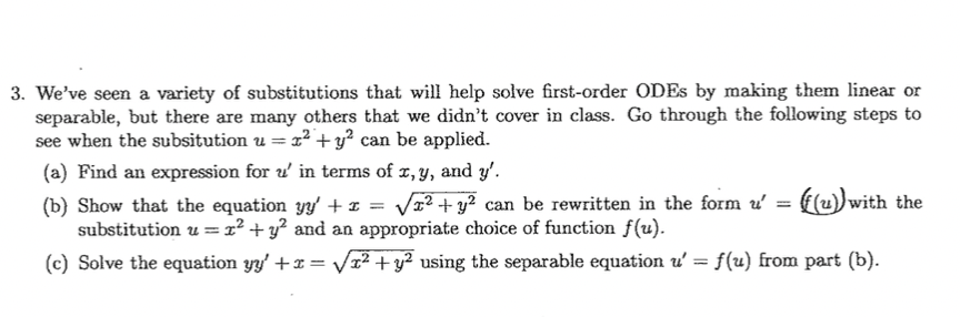 Solved Given the differential equation below, answer the | Chegg.com