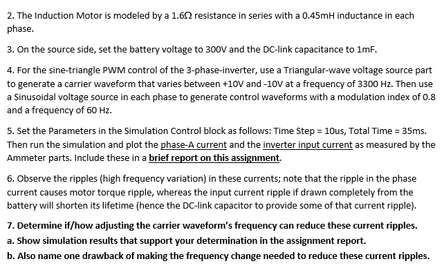 . Use PSIM to replicate the following model of a | Chegg.com