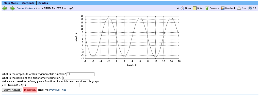 Amplitude Problem Solved I am struggling to figure out the equation for these | Chegg.com