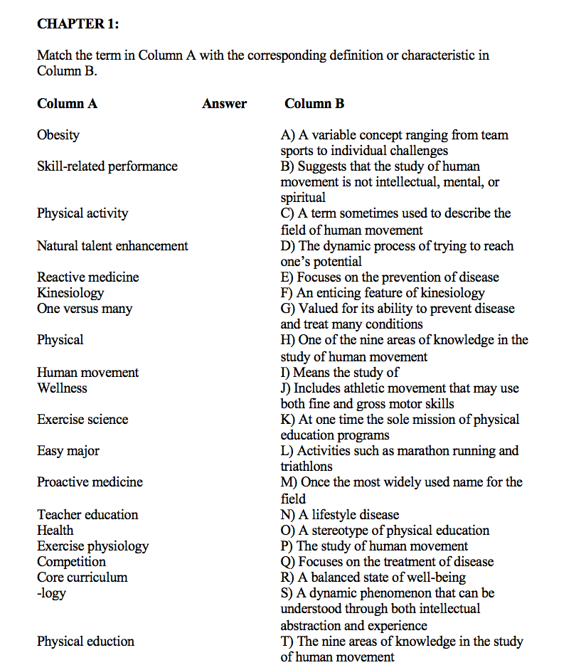 The Characteristic of a Simple Exercise Program under the