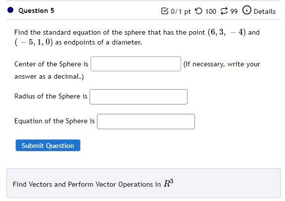 Solved Find the center and radius of the sphere with | Chegg.com