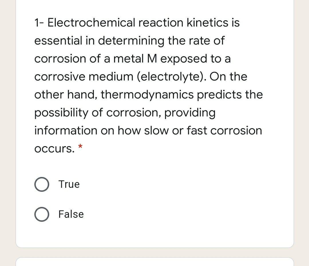 Solved 1 Electrochemical reaction is essential in