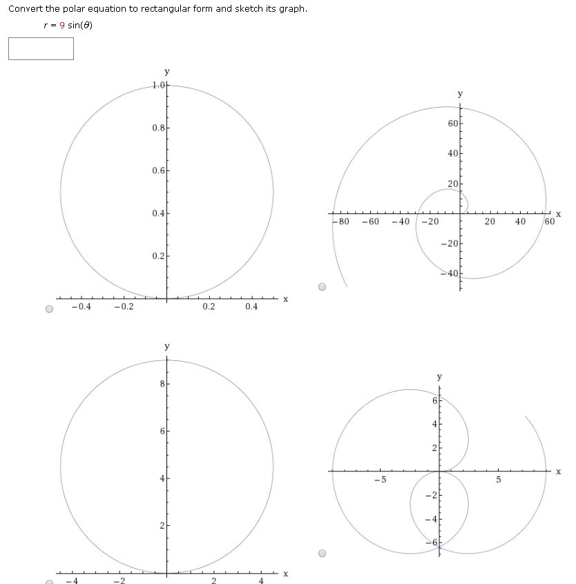 Solved Convert the polar equation to rectangular form and | Chegg.com