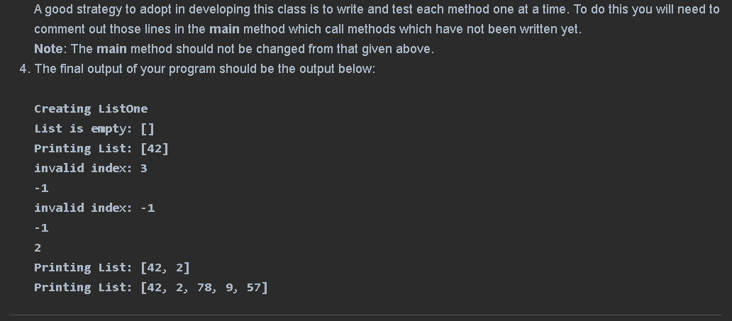 Solved 1. Add the following code to the main method: public | Chegg.com