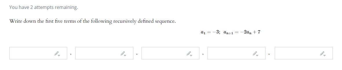 Solved You have 2 attempts remaining. Write down the first | Chegg.com