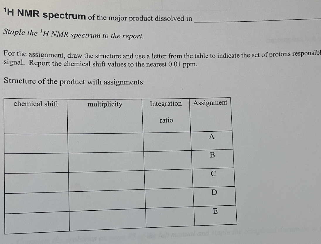 Solved ?(1)H NMR spectrum of ethyl benzoate dissolved inStap