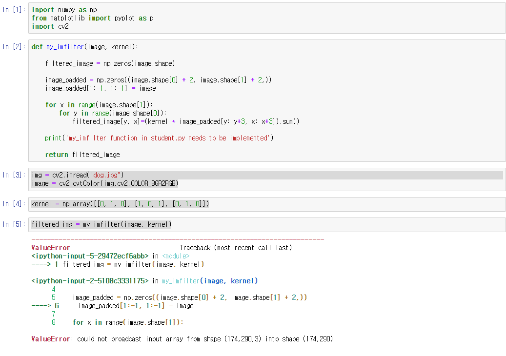 Solved python : 2d convolution by using numpy I used this | Chegg.com