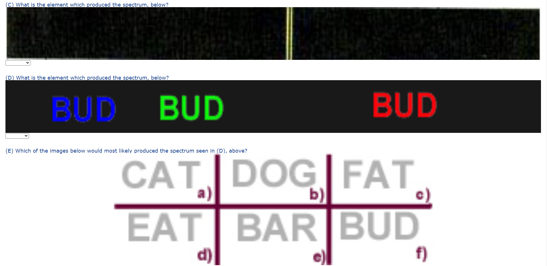 Solved Atoms and Spectra - Fingerprints of the Elements: | Chegg.com