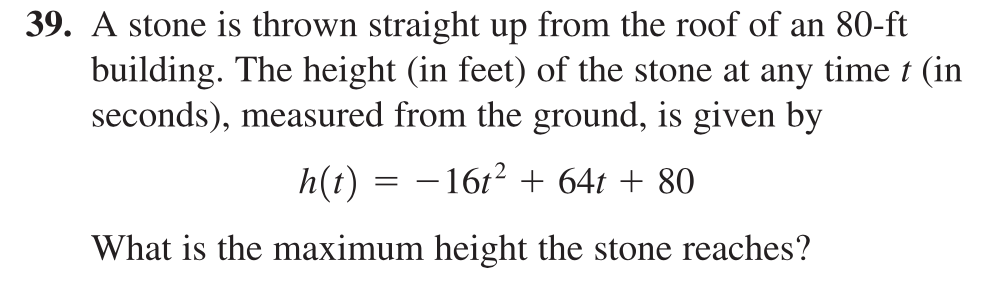 Solved 39. A stone is thrown straight up from the roof of an | Chegg.com
