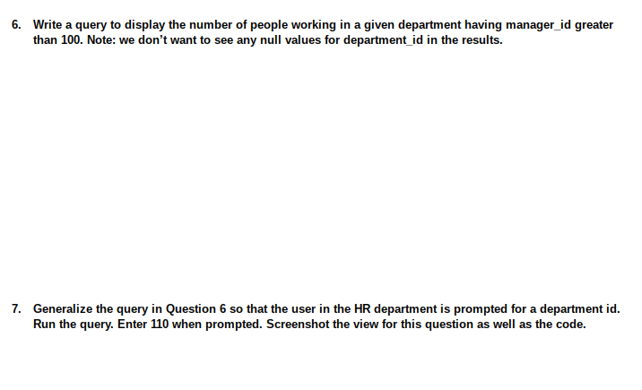 Solved 6. Write a query to display the number of people | Chegg.com