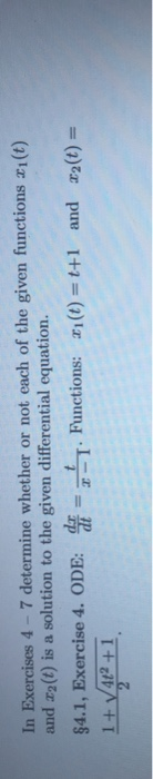 Solved In Exercises 4 7 determine whether or not each of the | Chegg.com