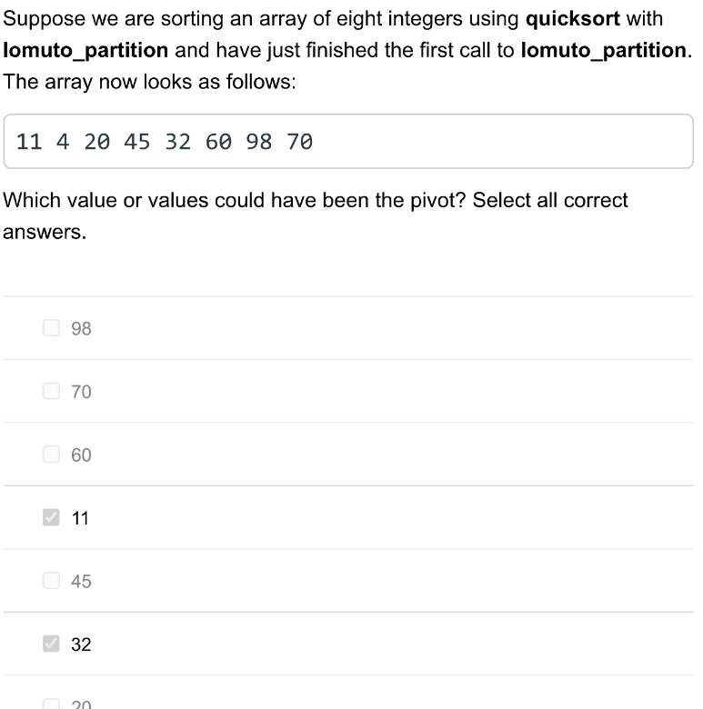 Solved Suppose we are sorting an array of eight integers | Chegg.com