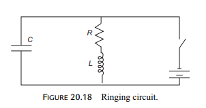 20.8.9 Ringing circuit. In certain electronic | Chegg.com