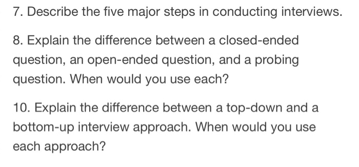 Solved 7. Describe the five major steps in conducting | Chegg.com