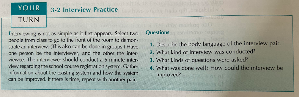 3-2 Interview Practice Interviewing is not as simple | Chegg.com