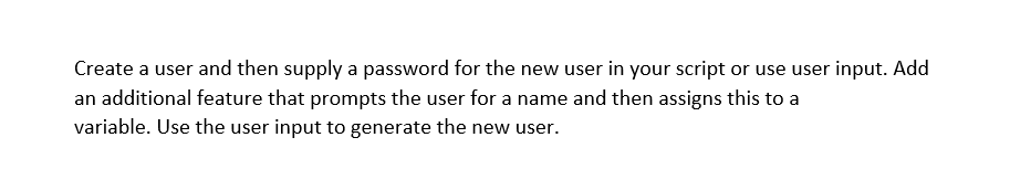 Solved PYTHON Write a python program that create the user | Chegg.com