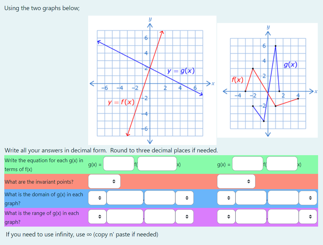 Solved Using the two graphs below; Write all your answers in | Chegg.com