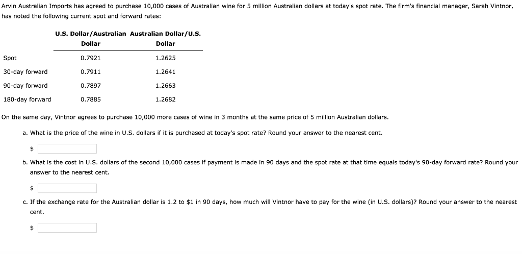 Solved Mini 16. An Australian company has received USD in