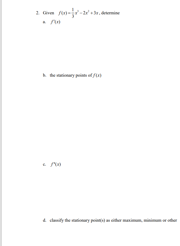 найти стационарные точки функции f(x)=2x3 3x2-1