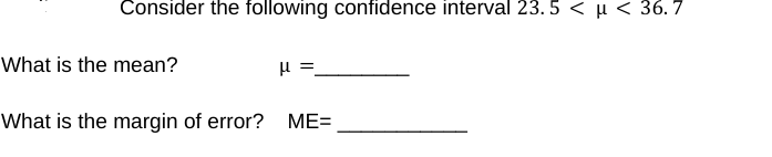 Solved Consider the following confidence interval | Chegg.com