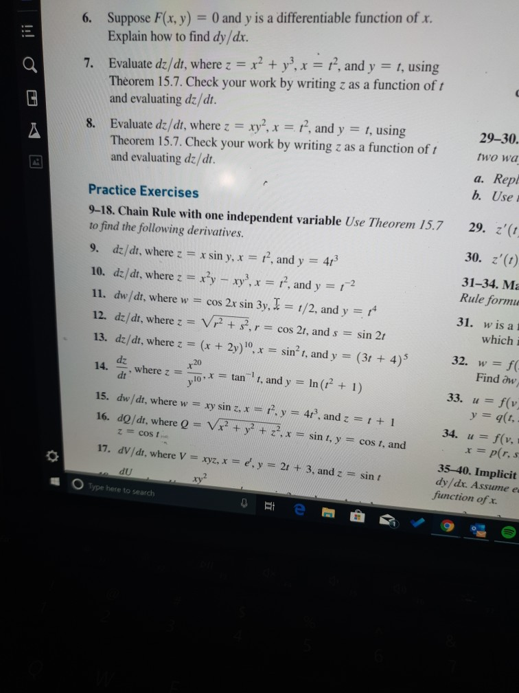 Solved 6 7 Suppose F X Y 0 And Y Is A Differentiabl Chegg Com