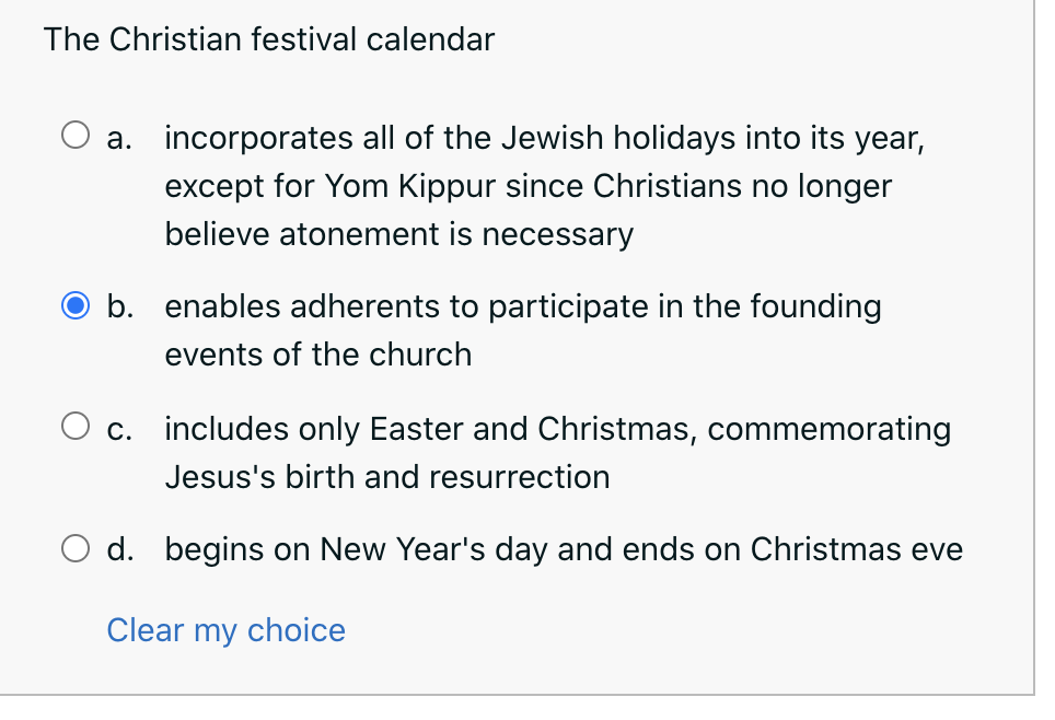 Christian Festival Calendar 2025 