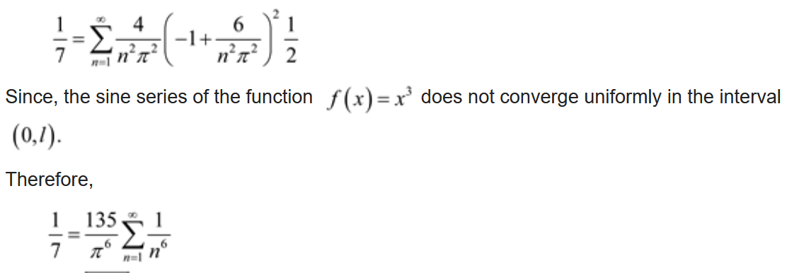 Solved Find The Sum P N 1 1 N6 I Dont Understand How T Chegg Com