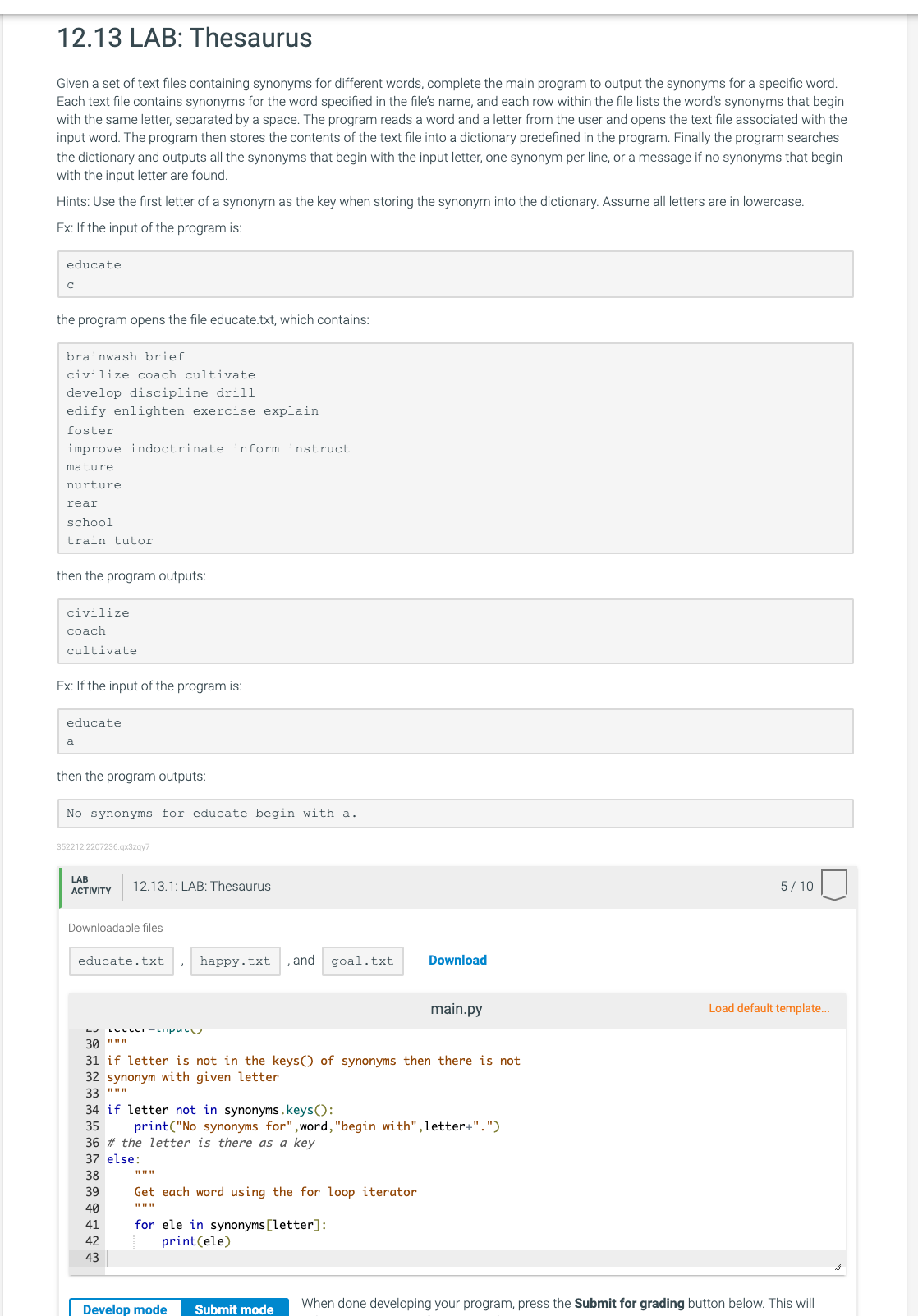 solved-12-13-lab-thesaurus-given-a-set-of-text-files-chegg