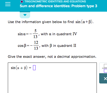 Solved -O TRIGONOMETRIC IDENTITIES AND EQUATIONS Sum and | Chegg.com