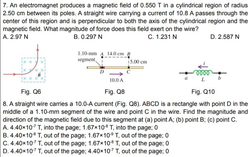 Solved 7. An produces a field of