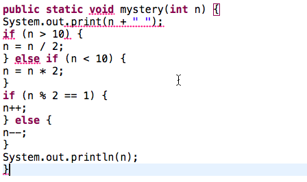 Solved public static void mystery(int n) [ | Chegg.com