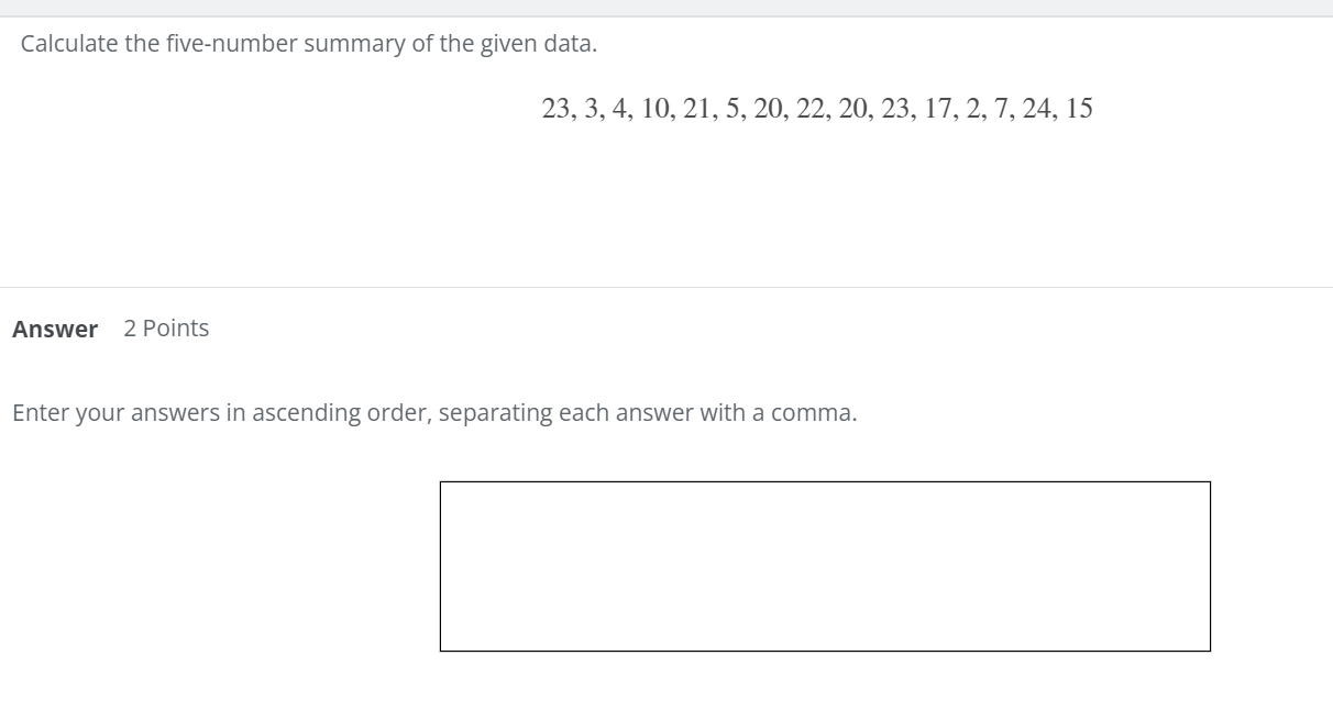 solved-calculate-the-five-number-summary-of-the-given-chegg