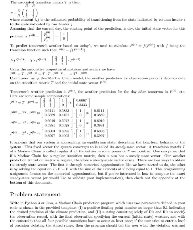 Solved Please Code The Following Assignment In Python Using | Chegg.com