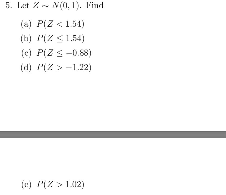Solved 5 Let Z N 0 1 Find a P Z solved-5-let-z-n-0-1-find-a-p-z