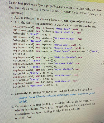Solved 1. Create a new Java project in which you create two | Chegg.com