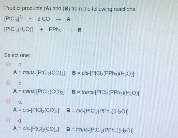 Solved Predict products (A) and (B) from the following | Chegg.com