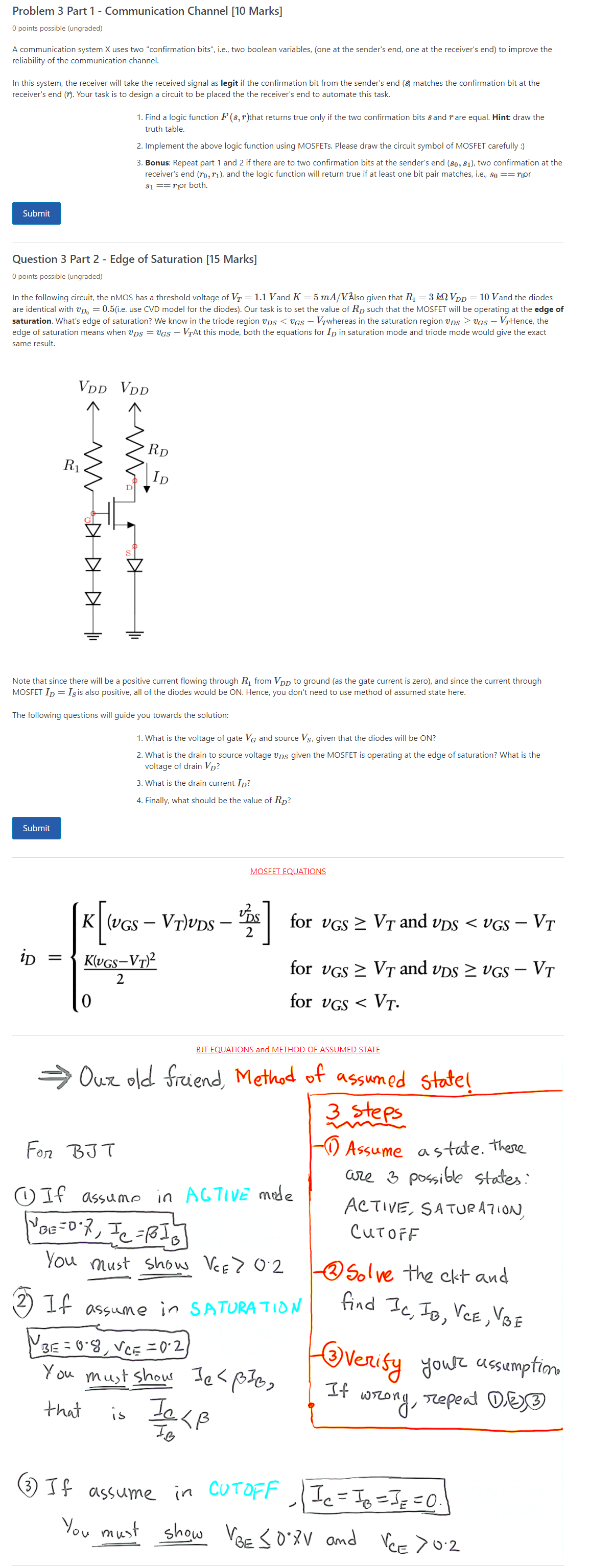 Solved Problem 3 Part 1 - Communication Channel [10 Marks] O | Chegg.com