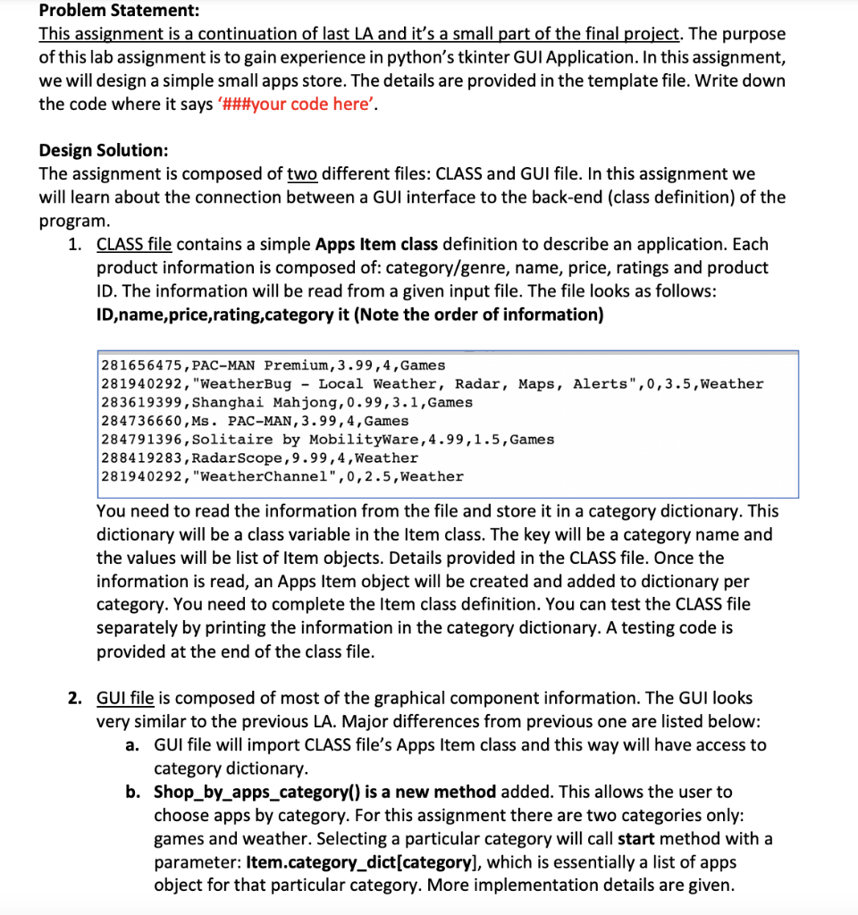 Solved Problem Statement: This assignment is a continuation | Chegg.com