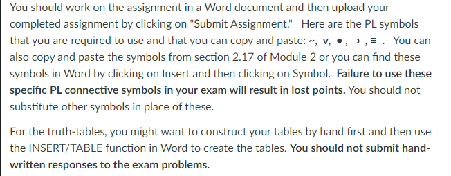You should work on the assignment in a Word document | Chegg.com