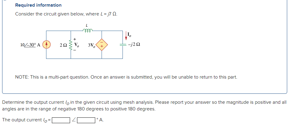Solved Required information Consider the circuit given | Chegg.com