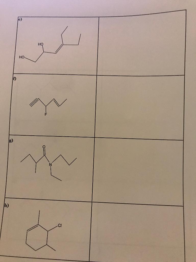 Solved 2. Name the following compounds. Each guestion is out | Chegg.com