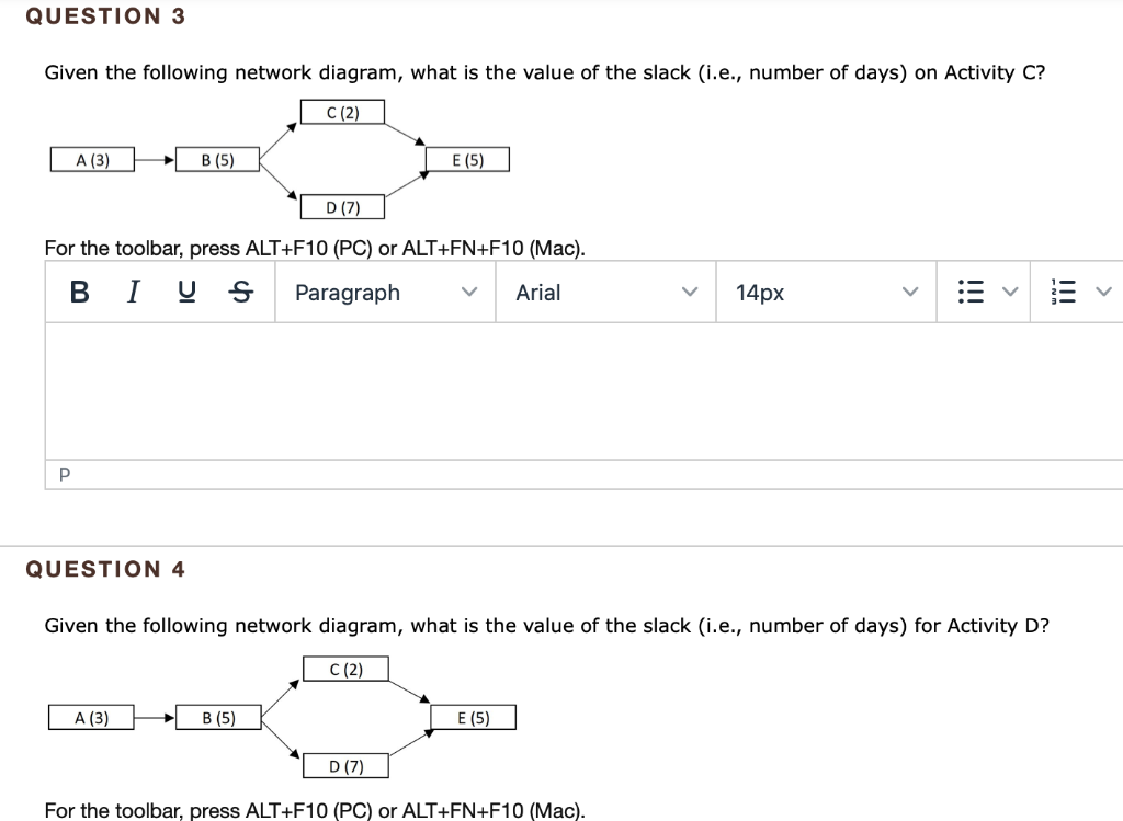 Solved QUESTION 1 Given the following network diagram, what | Chegg.com