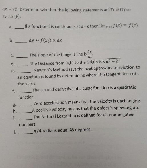 Solved 18. Fill in the appropriate symbol or phrase to make | Chegg.com