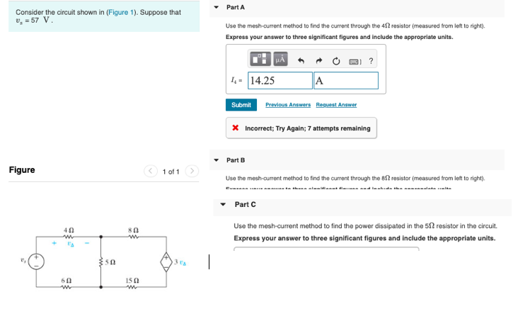 Solved Part A Consider the circuit shown in (Figure 1). | Chegg.com